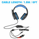 LED Gaming Wired Headphone 3.5mm Over-Ear Earphone Stereo Bass Headset W/ Mic bs