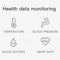 Smart Watch Body Temperature Blood Pressure Heart Rate Monitor Pink