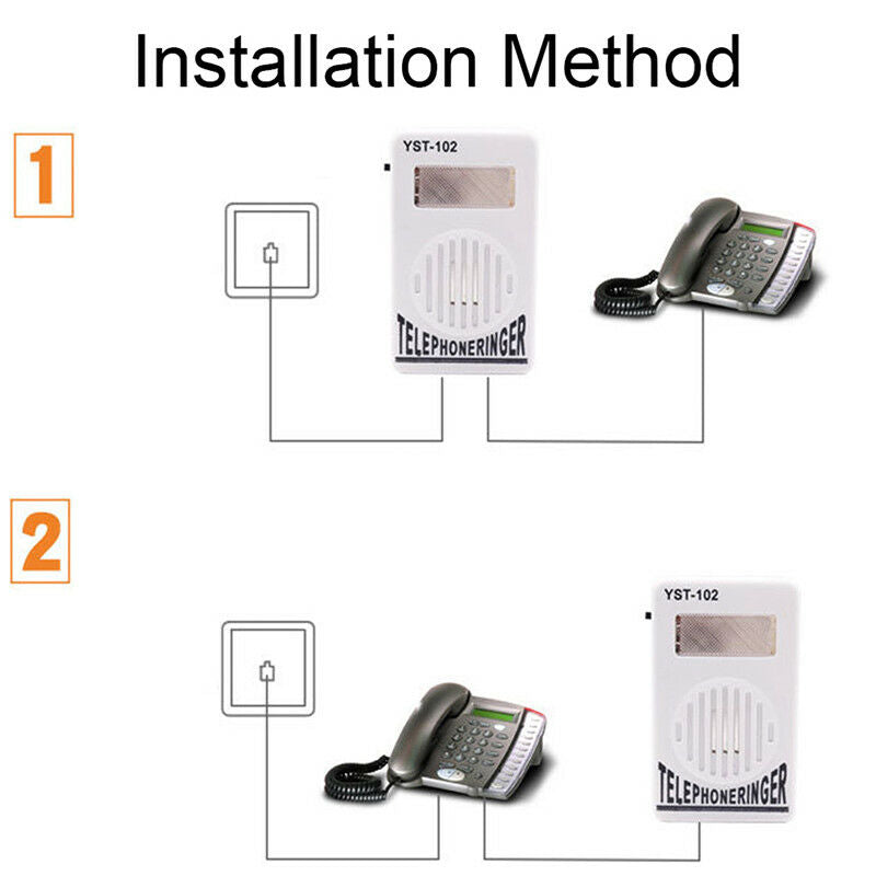 Extra-Loud Telephone Phone Bell Ringer Strobe Light Flasher Sound Amplifier yisp