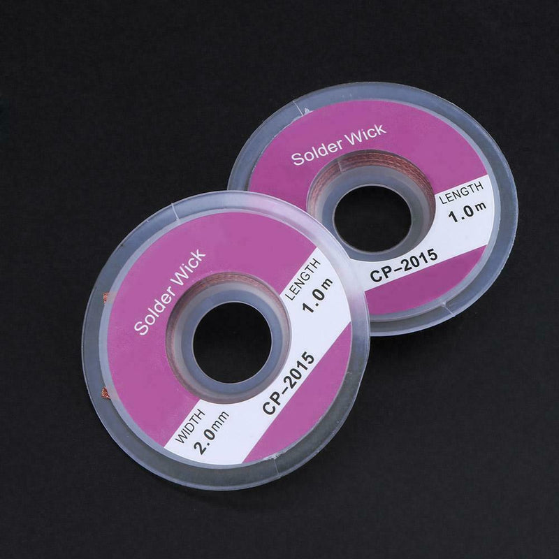 5pcs 1m 2.0mm Desoldering Braid Solder Remover Sucker Flux Wick Cable