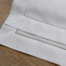 1PC White Linen/Cotton Hemstitched Cocktail Napkins Cloth Coasters 55*55CM