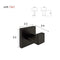 Black Towel Coat Hook 304 stainless steel Bathroom Clothes Cabinet Closet H R9A2