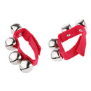 1 Pair Red Wrist/Ankle Bells Jingles Rhythm Instrument Toys for Baby Kids