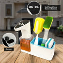 Premium 15 Oz Kitchen Soap Dispenser With Sponge Holder Automatic And Touch