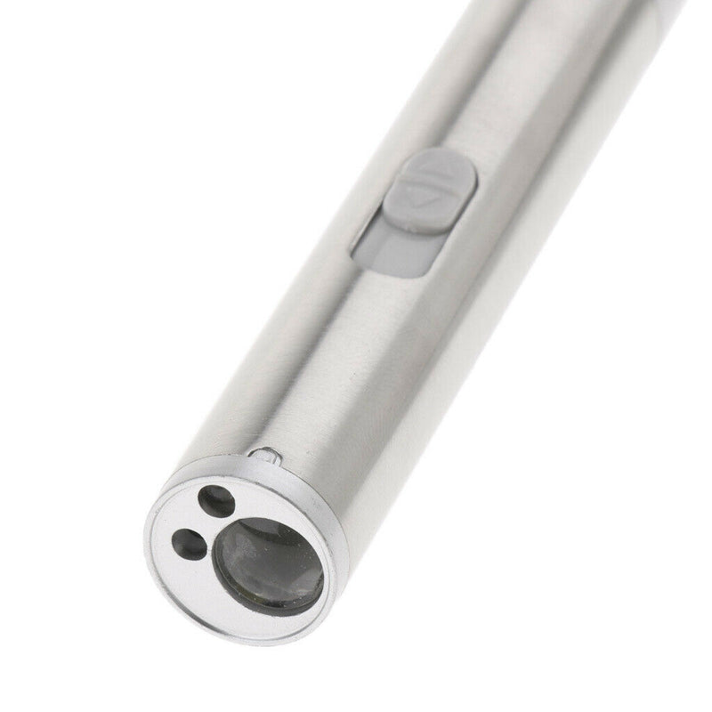 USB Mini Lighting Torch - Pen Size Stainless Steel Waterproof LED Flashlight -