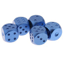 5x Metal Dices Set w/ Box for Dungeons &Dragons RPG MTG Table Game Dark Blue