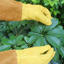 Extra Long Cowhide Beekeeping Gloves Elasticated Beekeeper Tool Supply L