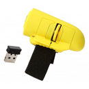 2.4G Wireless USB Finger Mouse Bluetooth Handheld Mice for Laptop PC -Yellow