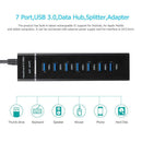 7 Port USB 3.0 Hub Splitter High Speed 5Gbps USB 3.0 Expander for PC Laptop