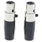 2 x 5 Pin XLR Female Cable Connector, Fit for Microphones, Black and Sliver