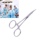 1Pcs Forceps Hemostatic Clamp Curved Tweezers StainlessSerrated