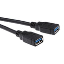 USB 3.0 20Pin Motherboard Female to 2 Type-A Female Connectors Y-Cable