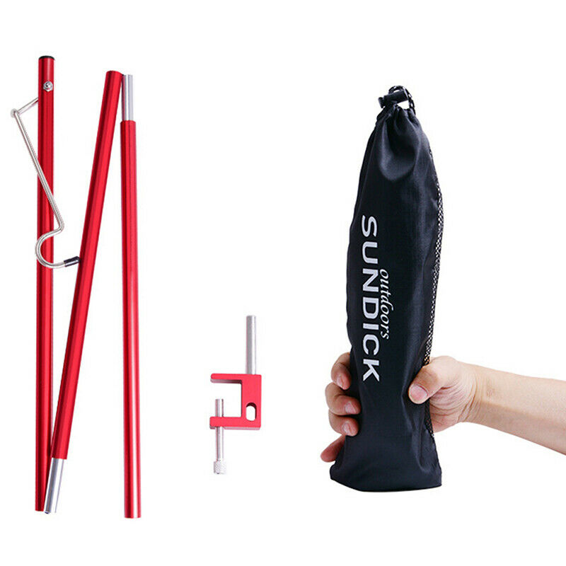 Folding Lamp Pole Hiking Camping Ultralight Tent Fixing Stand Light HolderB Kw