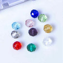 300 Pcs Glass Beads, 8mm 10 Color Faceted Beads Crystal Beads for Jewelry M X3F1