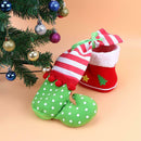 Red White Stripe Elf Christmas Gift Candy Bag Santa Claus Cute Gift Bag