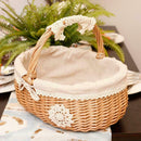 Wicker Basket Rattan Storage Basket Box Picnic Basket Fruit Flower Baskets  M9O8