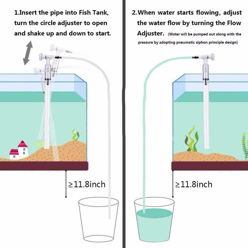 Aquarium Fish Tank Water Change Gravel Cleaner Water Tank-Clean Sand Filter