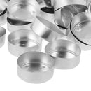 100x Mini Aluminum Tea Light Tins Empty Case Containers for Candle Making