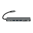 7 In 1 USB-C Docking Station Hub Type-C 4K HDMI PD Charging Dual USB Adapter