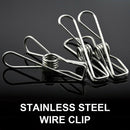60Pcs Stainless Steel Clothes Pegs Hanging Clip Pins Laundry Windproof Clamp Kit