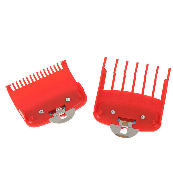 1.5+4.5mm Size Guide comb  Red Attachment Comb Set with a Metal Holder Clip OZ