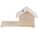 Kid Baby DIY White Wooden Coin House Gift Toys Save Money Mud Chalet Crafts - 3C