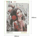 5D DIY Full Round Drill Diamond Painting Brush Pen Girl Cross Stitch Kit