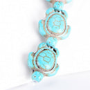 DIY Cute Turquoise Carved Turtle Spacer Beads Craft Jewelry Making Accessories &