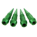 4Pcs Aluminum Long Spike Wheel Tire Valve Stem Car Truck Air Caps Covers Green