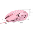 HMO-161 6 Button Colorful LED Wired Gaming Mouse Silent For Laptop PC Gamer