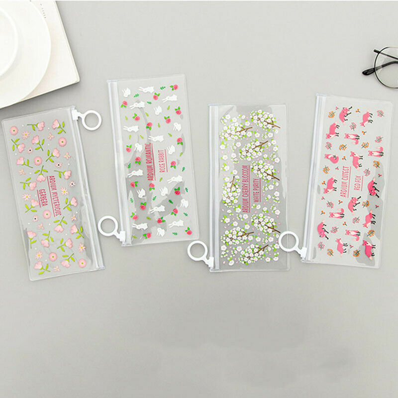 3 Pcs Mysterious Small Flowers Animals Pvc Waterproof Pencil Cases Statione F5R4