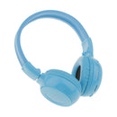 Blue Bluetooth Headphones Stereo Sound Over-Ear Wireless Headset Lightweight