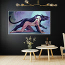 Diamond Painting Girl Black Panther Full Round Drill Wall Picture 50x30cm