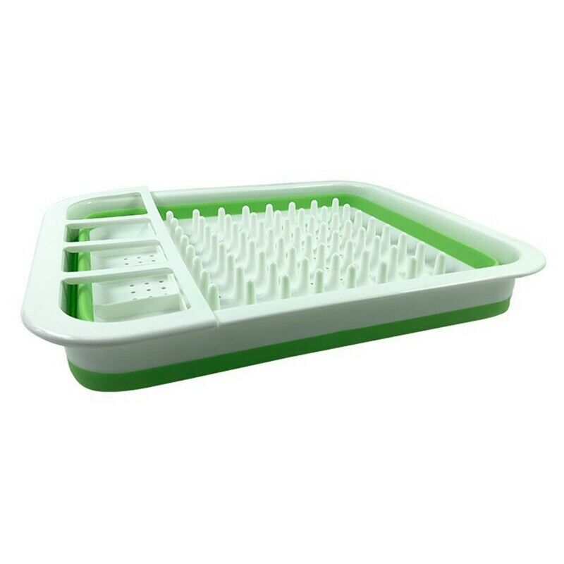 Household Plastic Folding Kitchen Drain Rack Cutlery Cutlery Storage Box Fo D1E6