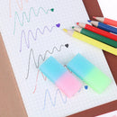 6Pcs Colorful Jelly Rubber Eraser Pencil Erasers for Kids School StationaryJC Hn