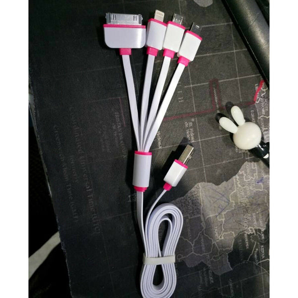 New universal 4 in 1 USB cable multi charger line for mobile phone  JR