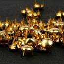 100 pcs Metal Rivet Nail DIY Accessories 6mm Round leather clothing Punk Go N2F3