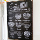 Romanti Coffee Menu Tin Sign Bar Pub Shop Wall Decor Retro Metal Art Nice