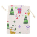 10pcs Linen Jute Drawstring Gift Bags Sacks Party Favors Xmas Pattern 14cmx M5Q8