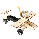 Children Kids Diy Electric Wood Racing Car Assembled Puzzles Scientific Exp