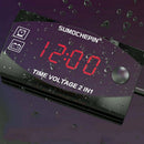 12V 2-in-1 Voltmeter For Motorcycle Electric Vehicle Clock Digital Display fgfd