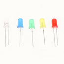 500PCS 5mm LED Red Yellow Green Blue White Round LED Diode 5 Mixed Color+Box