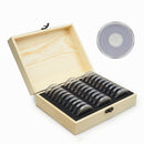 Wooden Coin Display Storage Box Case for Coin Collectible with 30 Capsules  T1U9