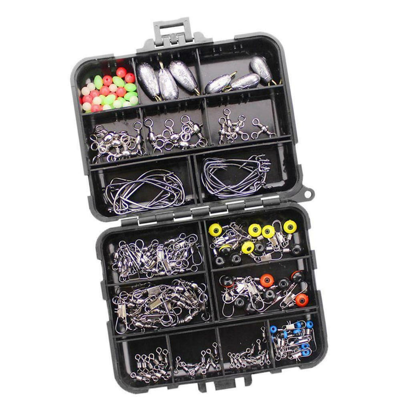 160 Pieces Fishing Accessories Kits Jig Hooks Fishing Set with Tackle Box