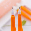 Cute Flat Head Carrot Gel Ink Pen Signature Escolar Office School Papelaria N0P2