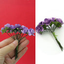 New Pretty 144 X Purple Mini Artificial Paper Rose Flower Wedding Card Dec TYI