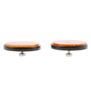 Pair Orange Motorcycle Scooter ATV Dirt Bike Round Reflectors