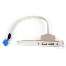 9Pin Motherboard Female Header to Dual USB 2.0 Adapter Cable for Desktop PC A