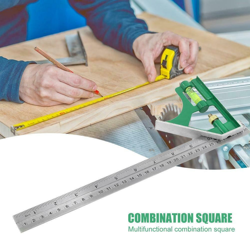 45 / 90 Degree Combination Square Angle Ruler Protractor Measuring Tools