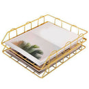 Nordic Metal Stackable Storage Basket Office Desktop A4 Paper Finishing Bas
